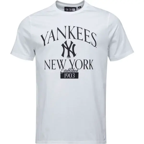 New Era NEW YORK YANKESS MLB ARCH WOODMARK Pánské triko, bílá, velikost