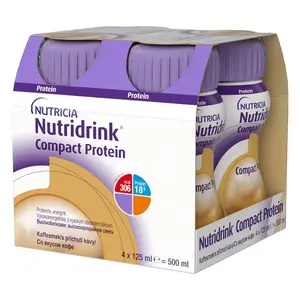 Nutridrink Compact Protein S příchutí kávy perorální roztok 4 x 125 ml