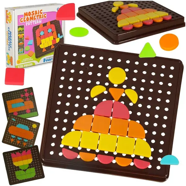 Mozaika pre deti – 170 kociek, doska 24,5×24,5 cm