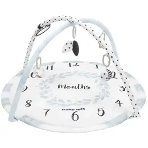 BABY MIX MĚSÍCE Hrací deka s hrazdou, bílá, velikost