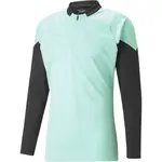 Puma TEAMCUP TRAINING 1/4 ZIP TOP Pánská sportovní mikina, světle zelená, velikost