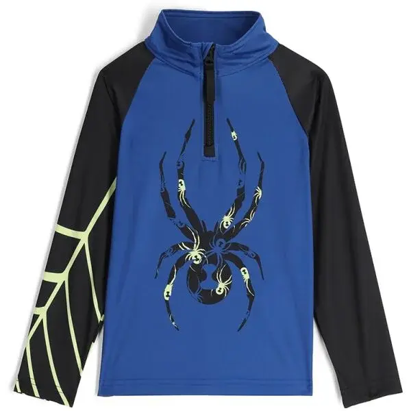 Spyder BUG 1/2 ZIP Chlapecký lyžařský rolák, modrá, velikost 6Y