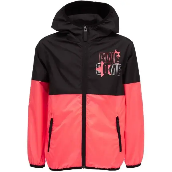 Lewro ARDEN Dívčí šusťáková bunda, černá, velikost 116-122