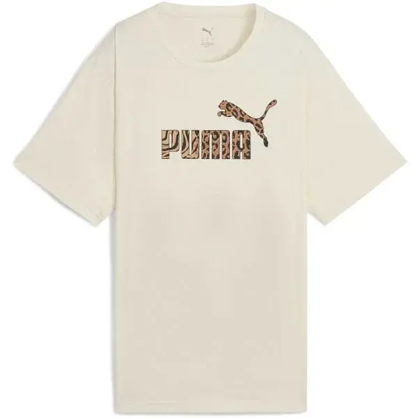 Puma ESSENTIALS GRPHIC ANIMAL RELXED TEE Dámské triko, béžová, velikost