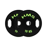 HMS TOG10 Sada olympijských kotoučů, černá, velikost 10 KG