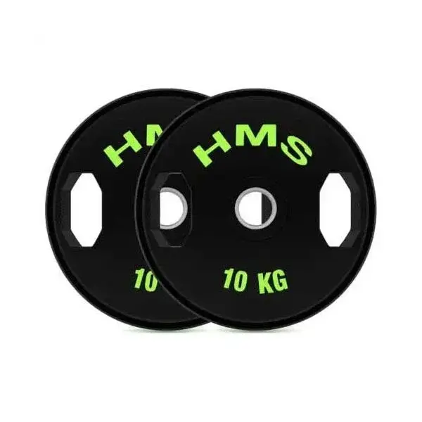 HMS TOG10 Sada olympijských kotoučů, černá, velikost 10 KG