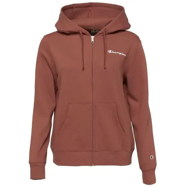 Champion HOODED FULL ZIP Dámská mikina, hnědá, velikost