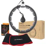 HMS SET HHW06 + BE163 Sada masážní obruče se závažím a zeštíhlujícího pásu, černá, velikost