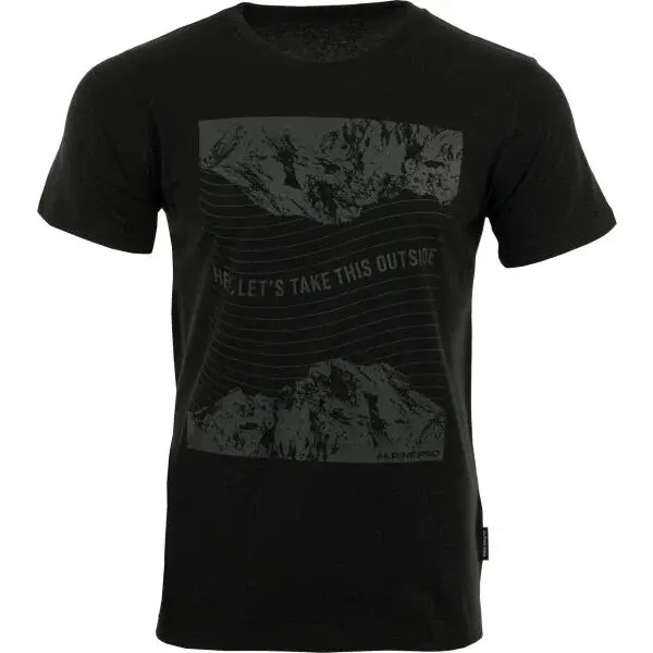 ALPINE PRO BREJ Pánské triko, černá, velikost