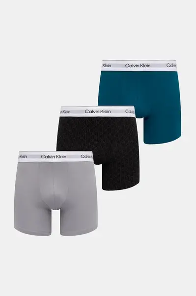 Boxerky Calvin Klein Underwear 3-pack tyrkysová barva, LV00NB4567