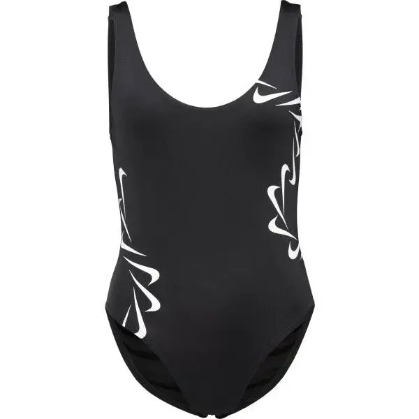 Nike MULTI LOGO Dámské jednodílné plavky, černá, velikost