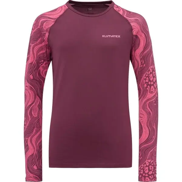 Klimatex RAVN Dětské funkční termo triko, vínová, velikost