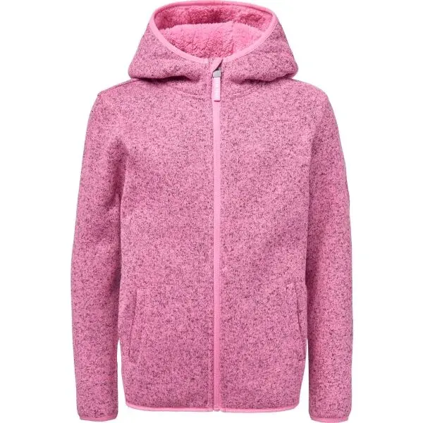 Lewro ZAN Dívčí fleecová mikina svetrového vzhledu, růžová, velikost 152-158