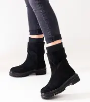 Gemre Ralia Black Slip-On Sock Boots