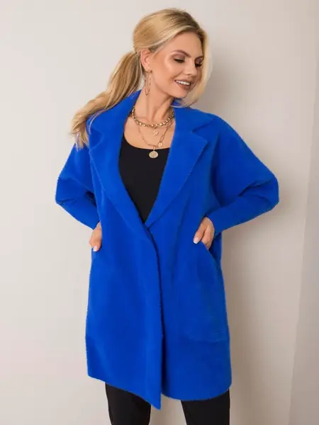 Dámsky kabát Fashionhunters Royal Blue