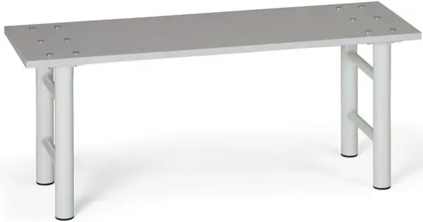 KOVO PRAKTIK Šatňová lavica 1,5 m, lamino, sv. sivá podnož