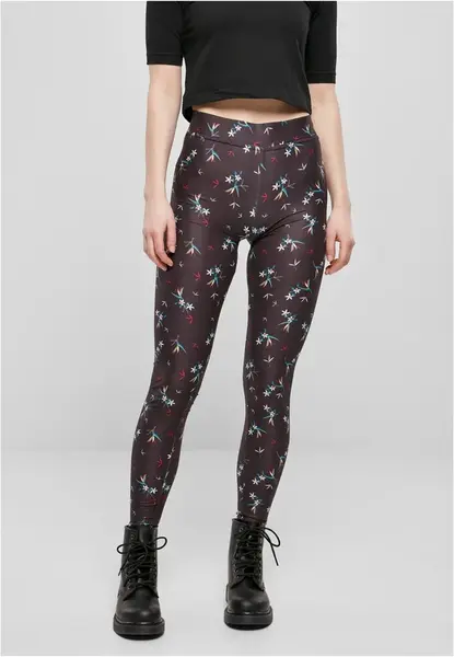 Women's soft leggings AOP blackfloret