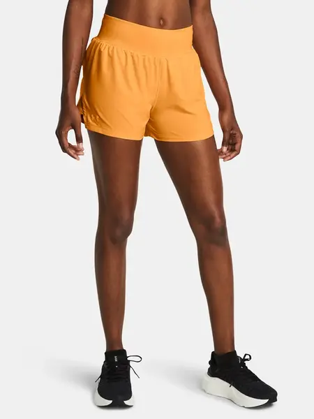 Oranžové dámske športové kraťasy Under Armour UA Launch Pro 3'' Shorts