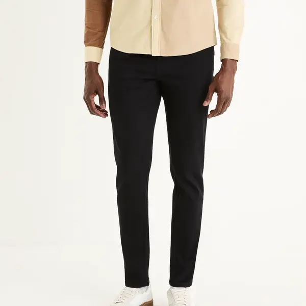 Čierne pánske slim fit džínsy Celio Dow