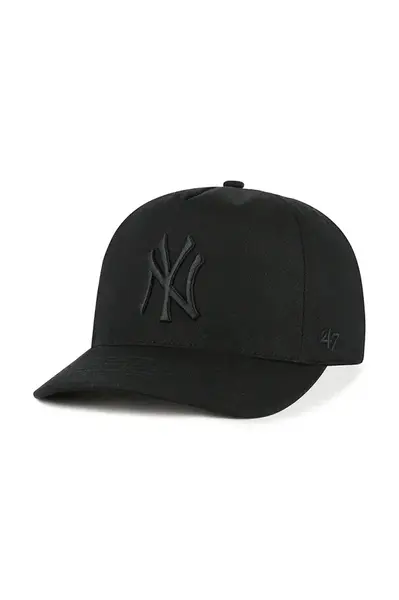 Bavlněná baseballová čepice 47 brand MLB New York Yankees černá barva, B-FHTCH17GWP-BKB