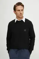 Svetr s příměsí kašmíru Boss Orange Anion_S černá barva, lehký, 50527584