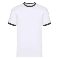 White T-shirt Ringer Fruit of the Loom