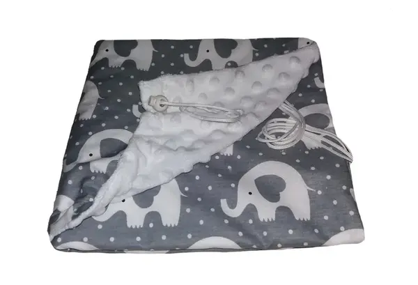 Nekĺzavá obojstranná deka fleece MINKY/ BAVLNA - menšia, Bílá