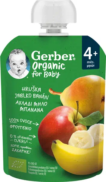 Gerber Organic Kapsička Hruška, jablko, banán