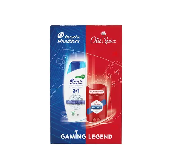 Xmass set Head & Shoulders šampón Classic Clean 330ml + Old Spice Whitewater tuhý dezodorant 50ml