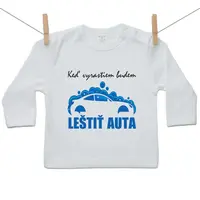 Boodyy Tričko s dlhým rukávom Keď vyrastiem budem leštiť auta 134 (8-9 rokov)
