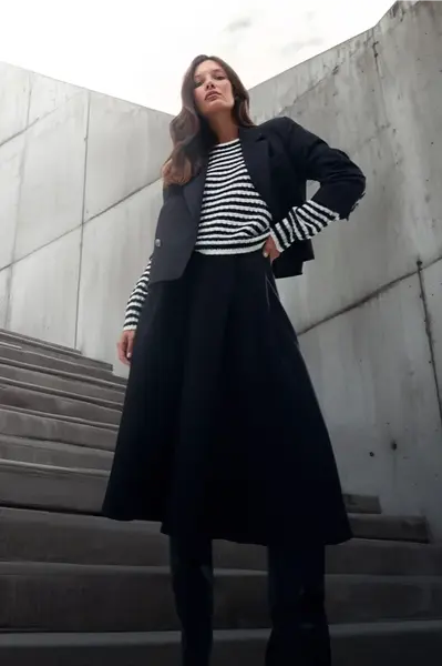 Marisse Women's Skirt Z-Sc-4504 Black