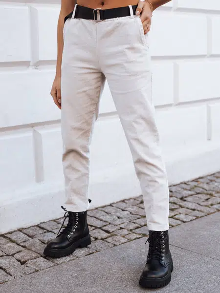 Dámské kalhoty casual RUBY Barva béžová DSTREET