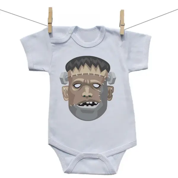 Boodyy Body s krátkym rukávom Halloween maska Frankenstein 92 (18-24 mesiacov)