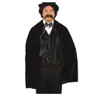 Čierný plášť zamatový 100cm