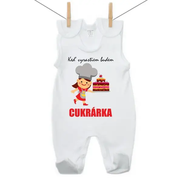 Boodyy Dupačky Keď vyrastiem budem cukrárka 68 (3-6 mesiacov)