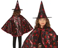 Sada doplnkov k detskému kostýmu Čarodejnica červená 2ks 50cm