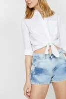 Koton Women's Mixed Normal Waist Jean Shorts with Pocket Detail