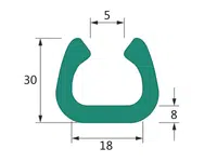 10 ks - Pěnový polyetylén Profil  U FIX 18 (1ks=2bm)