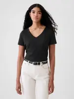 GAP Tričko organic vintage v-neck - Dámské