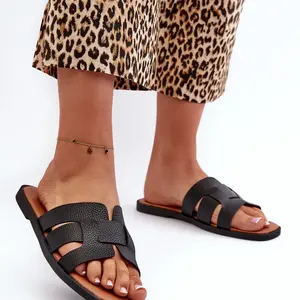 EVENTO Ploché Dámské Žabky Z Ekokože Černé Risamay