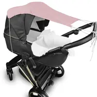 Mušelínová slnečná strieška na kočík NATURE - pudrovoružová