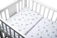 3-dielna sada - mantinel s obliečkami Hračky - biela, 135x100 cm