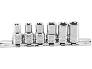 BGS Technic BGS 9588 Nástrčné hlavice 1/4" pro Torx Plus 6EP ÷ 12EP (Sada 6 dílů)