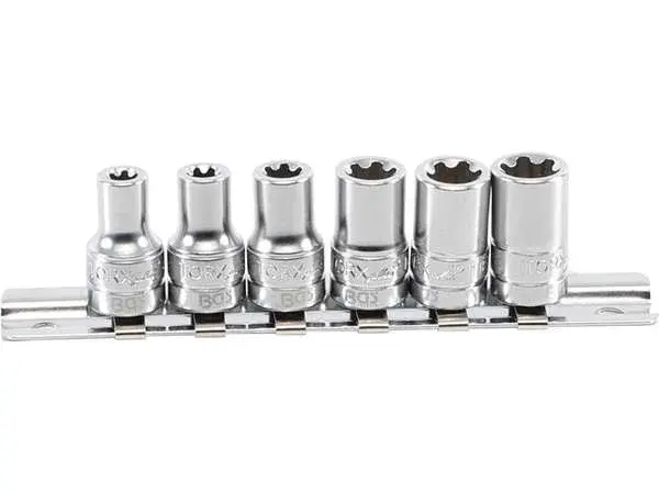 BGS Technic BGS 9588 Nástrčné hlavice 1/4" pro Torx Plus 6EP ÷ 12EP (Sada 6 dílů)