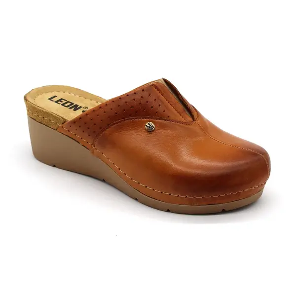 Leon 1002 Dámska zdravotná celokožená obuv 36 - 23cm, hnedá, 6,5 cm