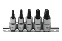 BGS technic Zástrčné hlavice 3/8" 4hranné MTS-Mortorq MTS0 –MTS04, sada 5 ks na liště - BGS 9756