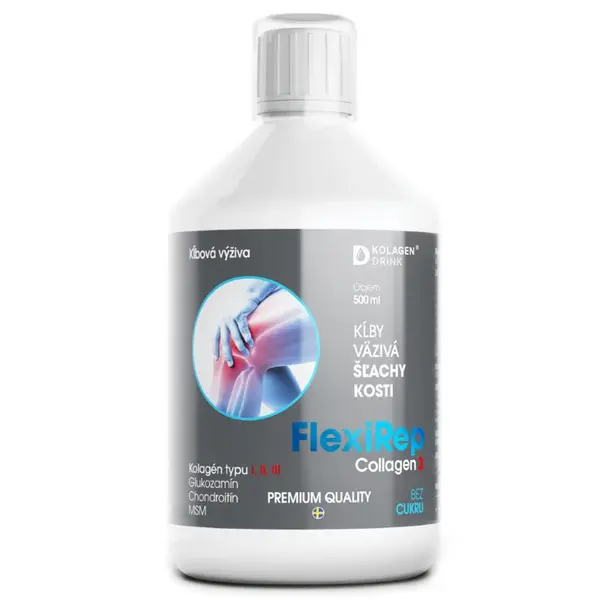 KolagenDrink FlexiRep kĺbová výživa typy kolagénu I, II, III kĺby, väzivá, šľachy, kosti