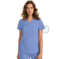 Dámska blúza JANE s efektným výstrihom - svetlo modrá XL