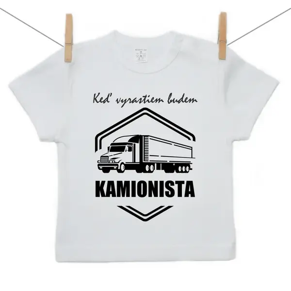 Boodyy Tričko s krátkym rukávom Keď vyrastiem budem kamionista 104 (3-4 roky)