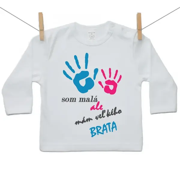 Boodyy Tričko s dlhým rukávom Som malá ale mám veľkého brata 104 (3-4 roky)